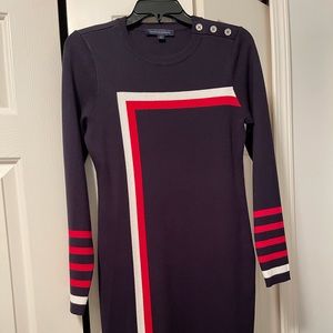 Tommy Hilfiger, Stripe Sweater Dress, Midi length, long sleeves, SP.